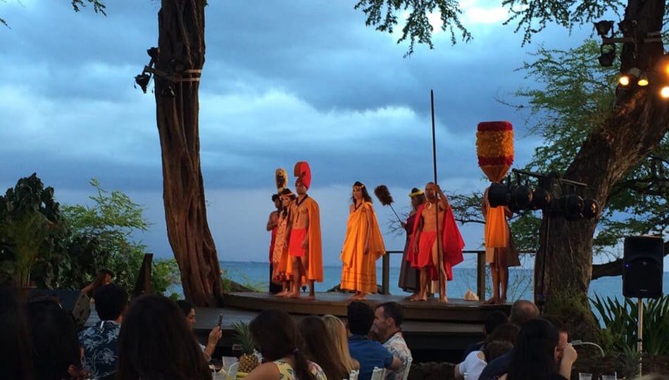 luau dancers on stage