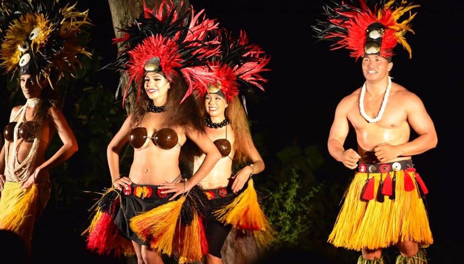 luau dancers on stage