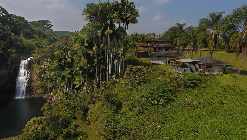 Waterfall and Inn at Kulaniapia Falls