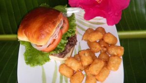 Hamburger and tater tots