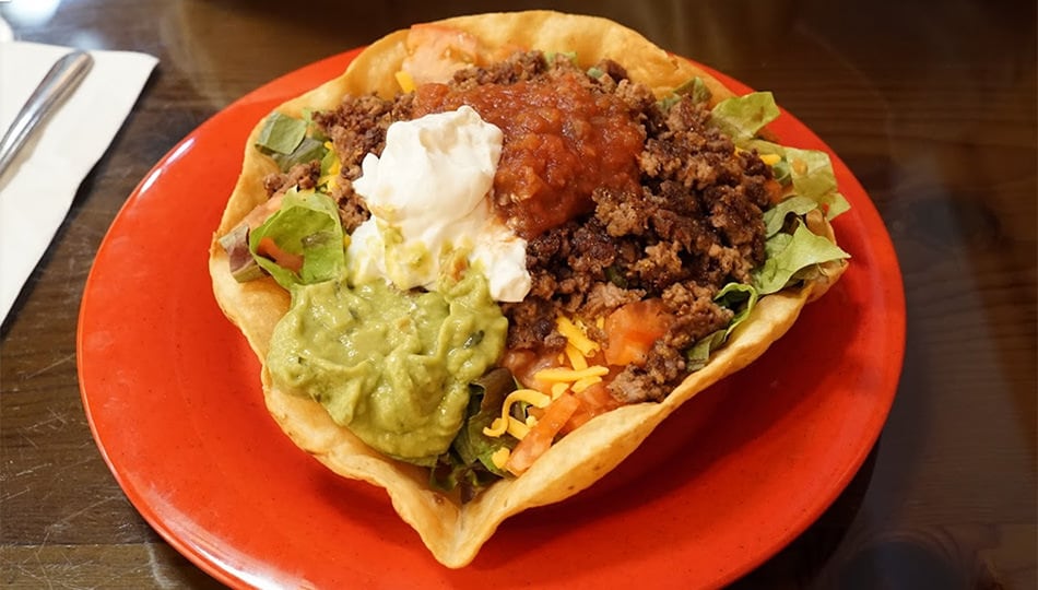 taco salad at the Lava Rock Cafe
