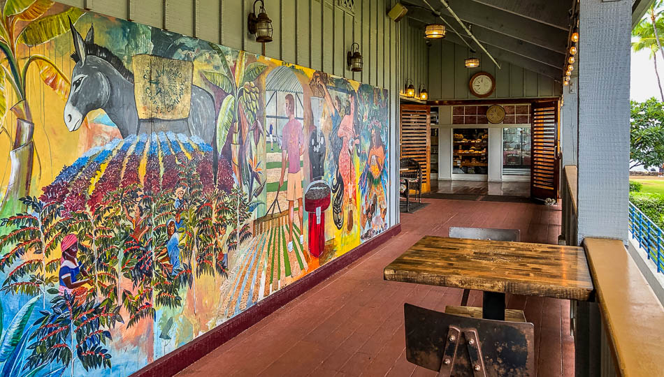 Mural showing why Kona Coffee is so Special