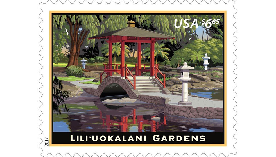 Liliuokalani Gardens US Postal Stamp