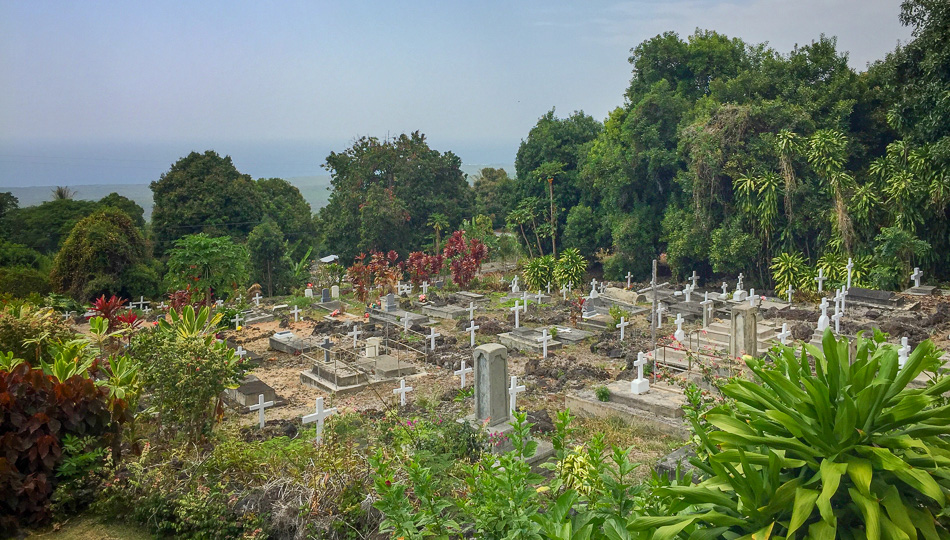 Historic Cemetery St Benedict Church also known as the Painted Church in Kailua Kona