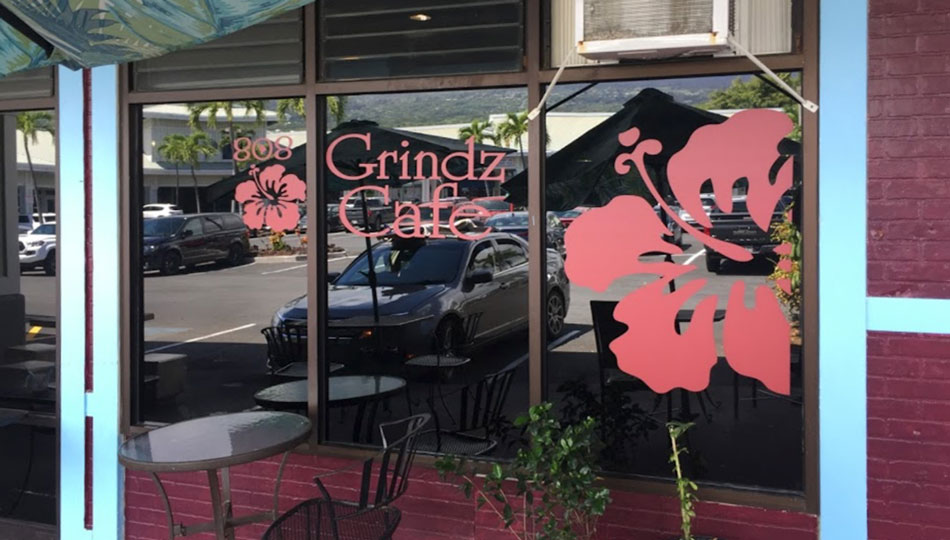 808 Grindz Cafe Storefront and Sign