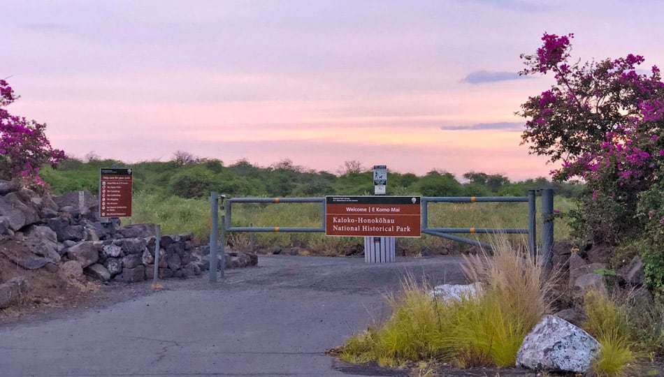 Kaloko-Honokohau National Park Gate