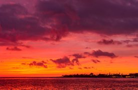dramatic Kailua Kona sunset