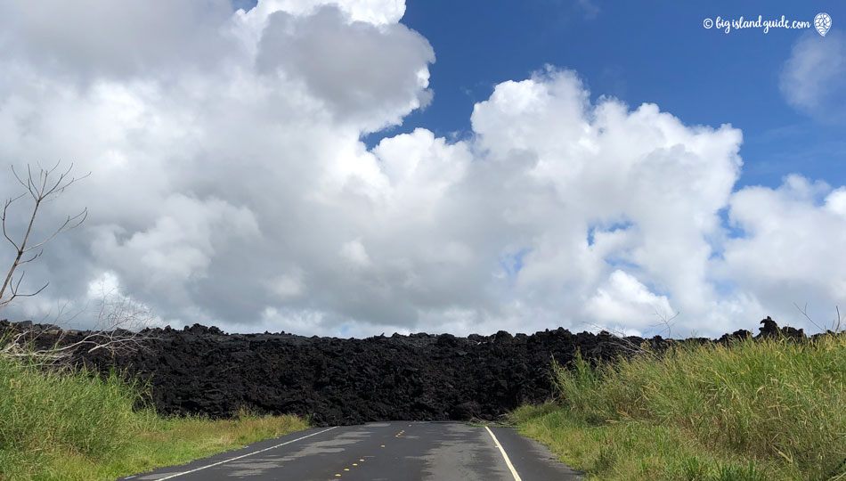 2018 Kilauea Lava Flow Blocking the Road