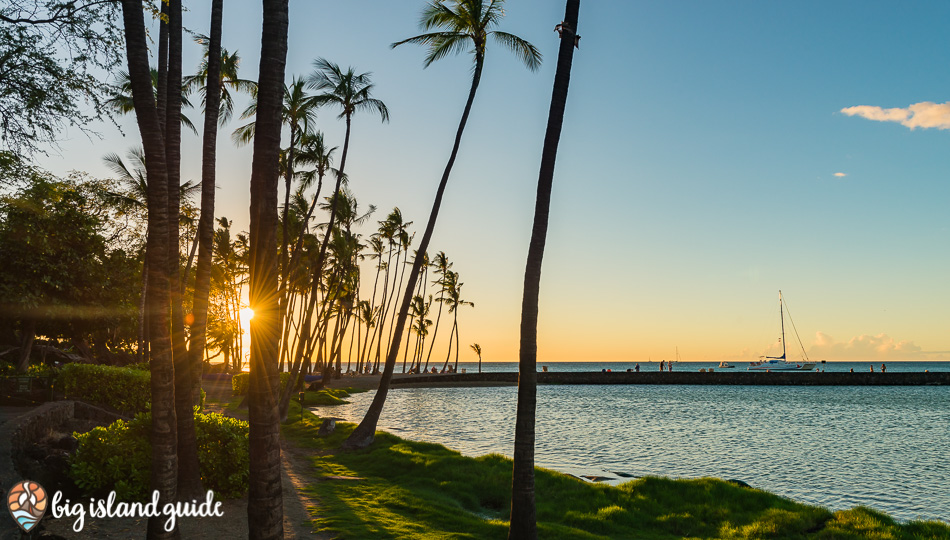 Anaehoomalu Bay at sunset
