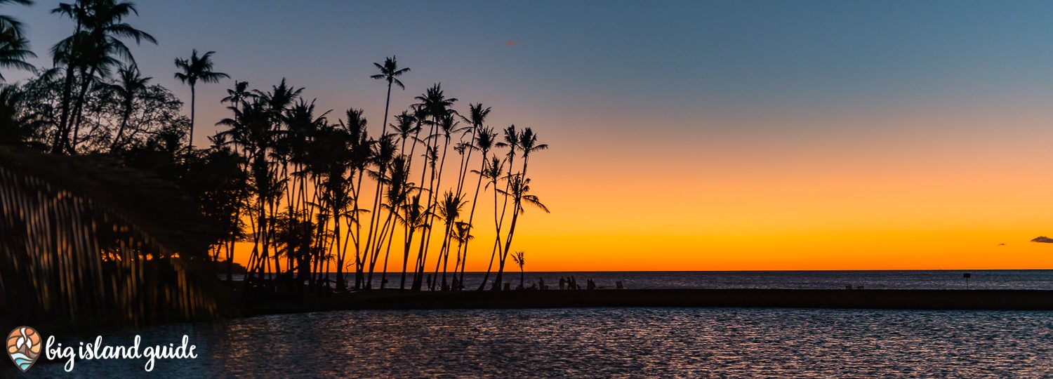 Anaehoomalu Bay at sunset