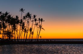 Anaehoomalu Bay at sunset
