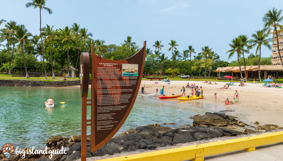 Historic Sign at the Kamakahonu Beach (King Kam Beach)