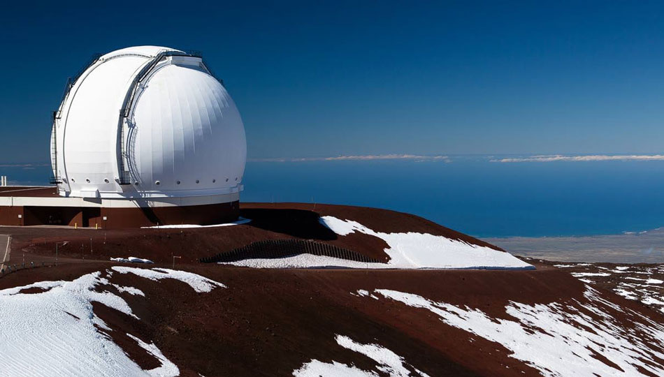 Mauna Kea Observatory with Snow