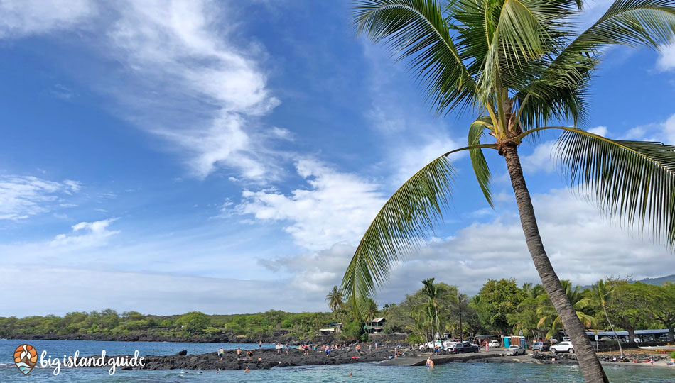 Looking Across the bay at Two Step Snorkel area at Honaunau Bay