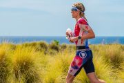 2019 Ironman athlete competing in the run