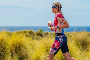 2019 Ironman athlete competing in the run